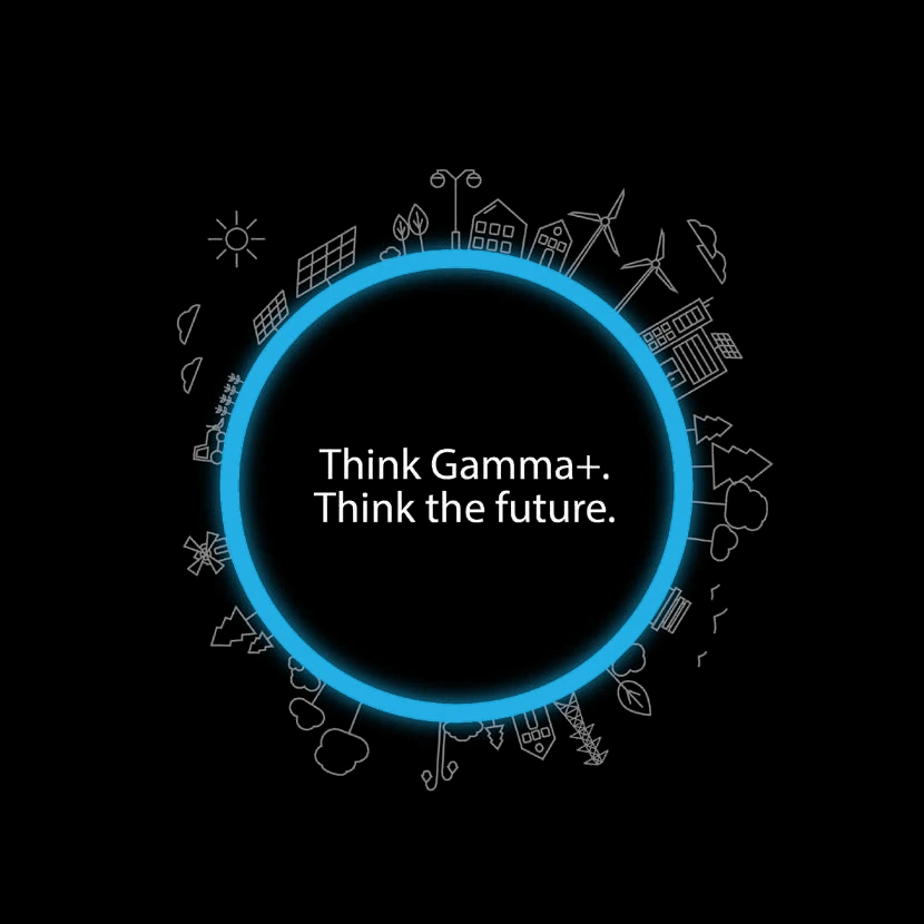 Quatrieme de couverture du catalogue Gamma+ Barber 2026 : Think Gamma+. Think the future.